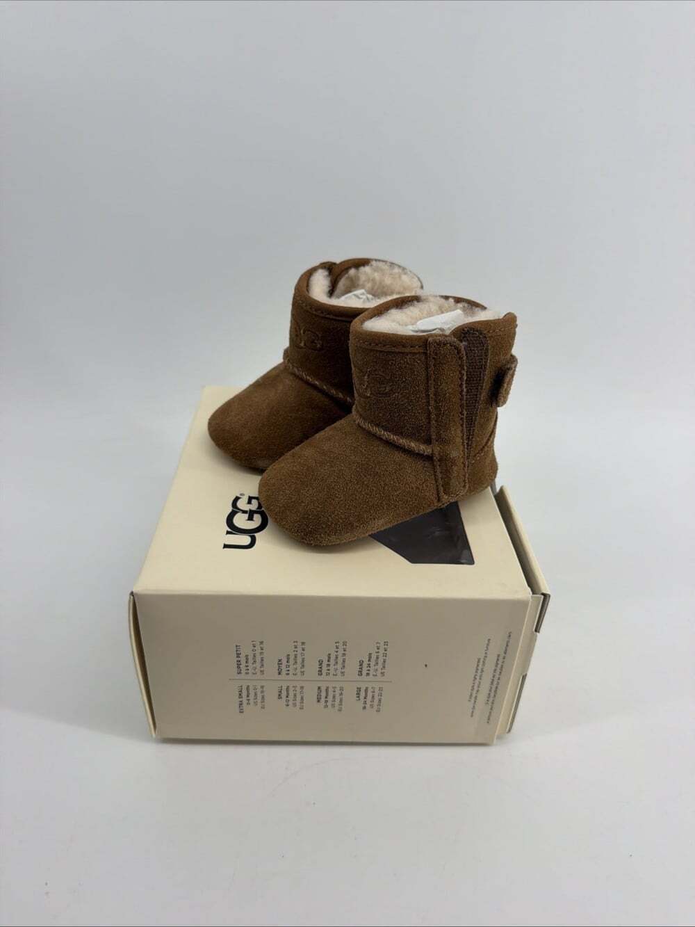 UGG Jesse Bow II Booties Brown Suede Shearling Lined 0-6M